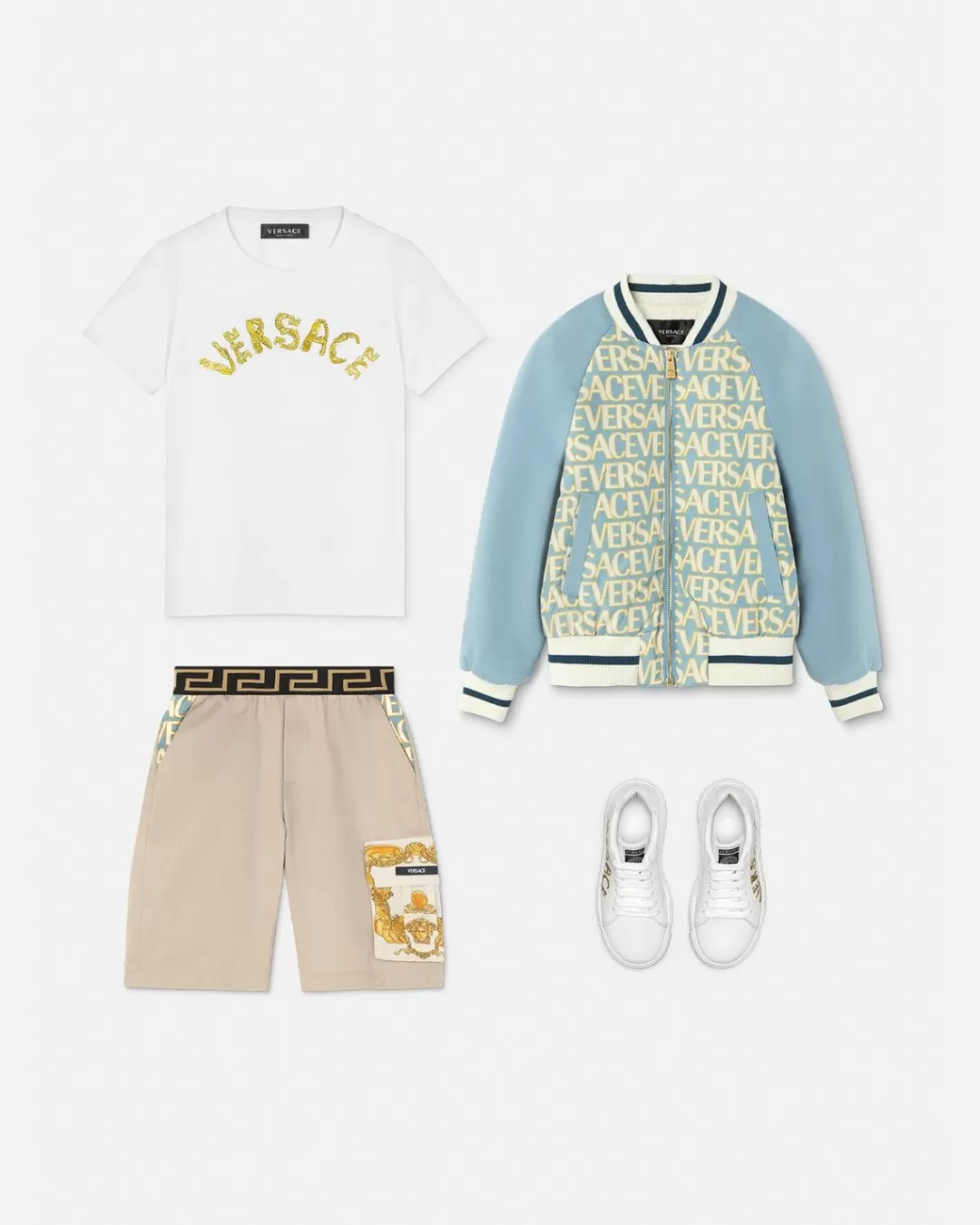 Greca Seashell Baroque Kids Shorts*Versace Outlet