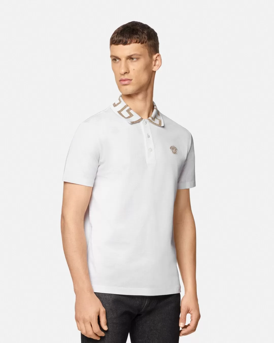 Greca Short-Sleeved Polo Shirt*Versace Hot