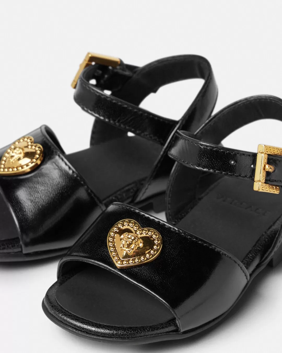 Heart Medusa Kids Leather Sandals*Versace Cheap