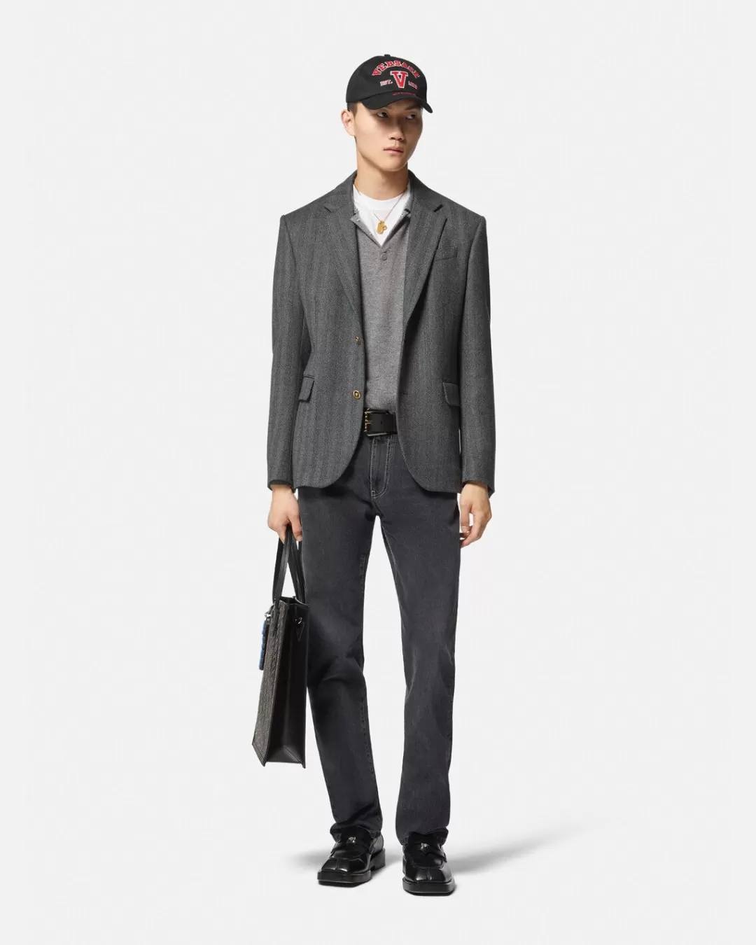 Herringbone Cashmere Blazer*Versace Store