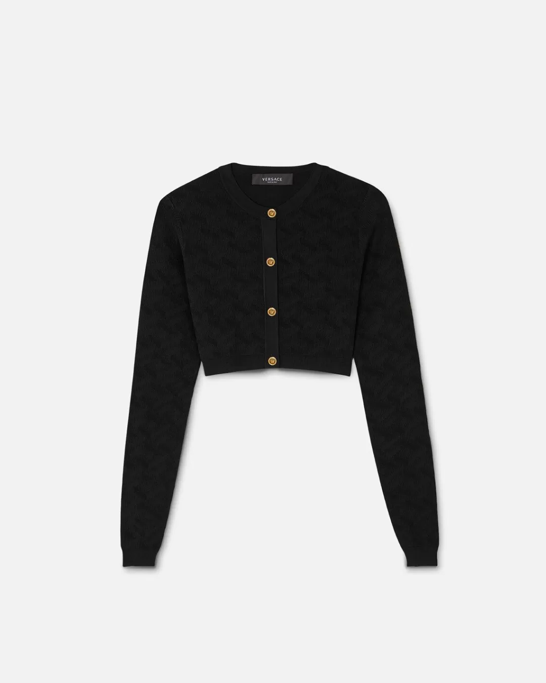 La Greca Knit Crop Cardigan*Versace Cheap