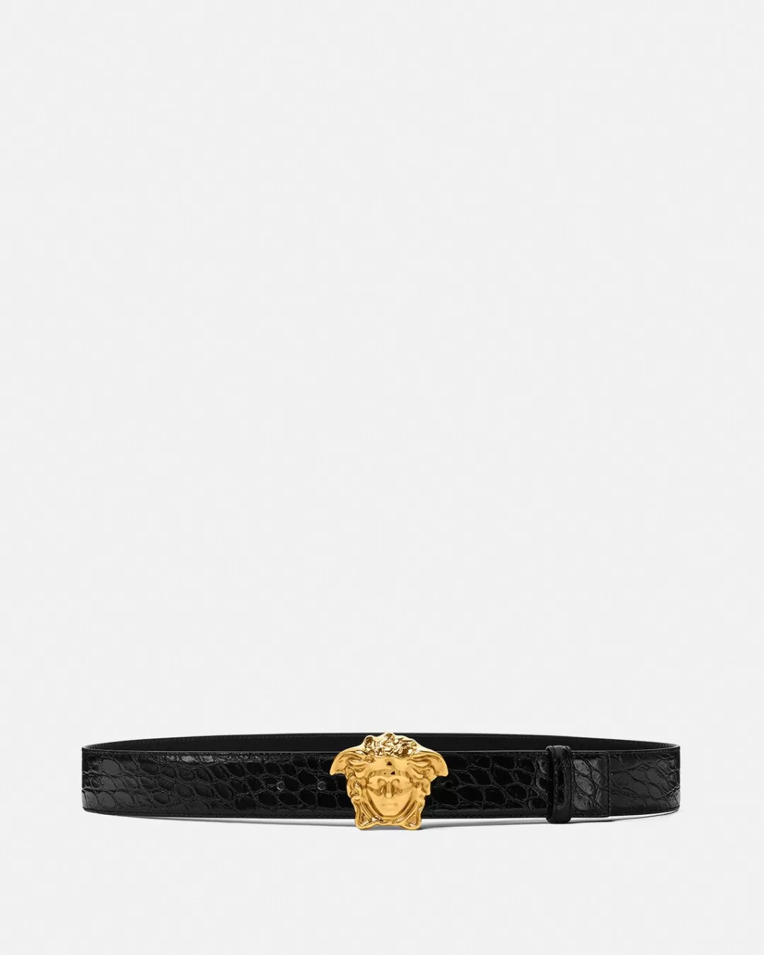 La Medusa Croc-Effect Leather Belt*Versace Best Sale