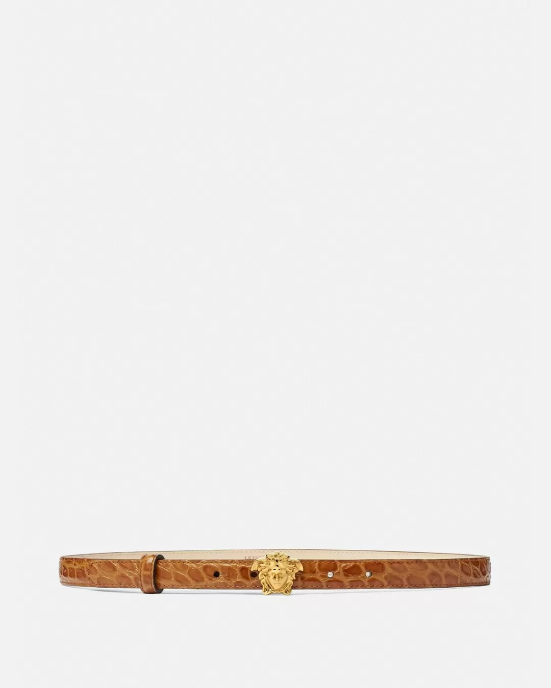 La Medusa Croc-Effect Leather Belt*Versace Store