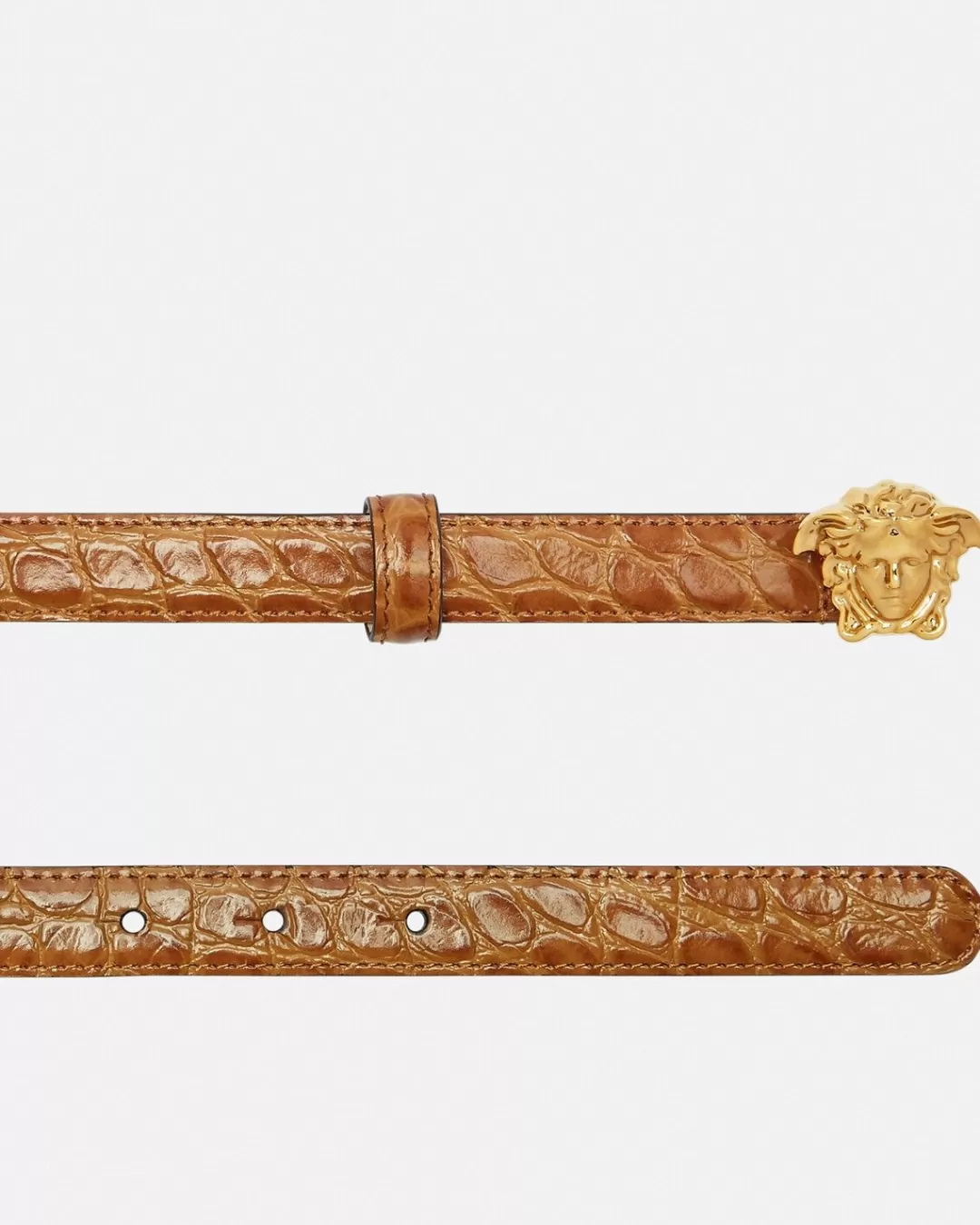 La Medusa Croc-Effect Leather Belt*Versace Store