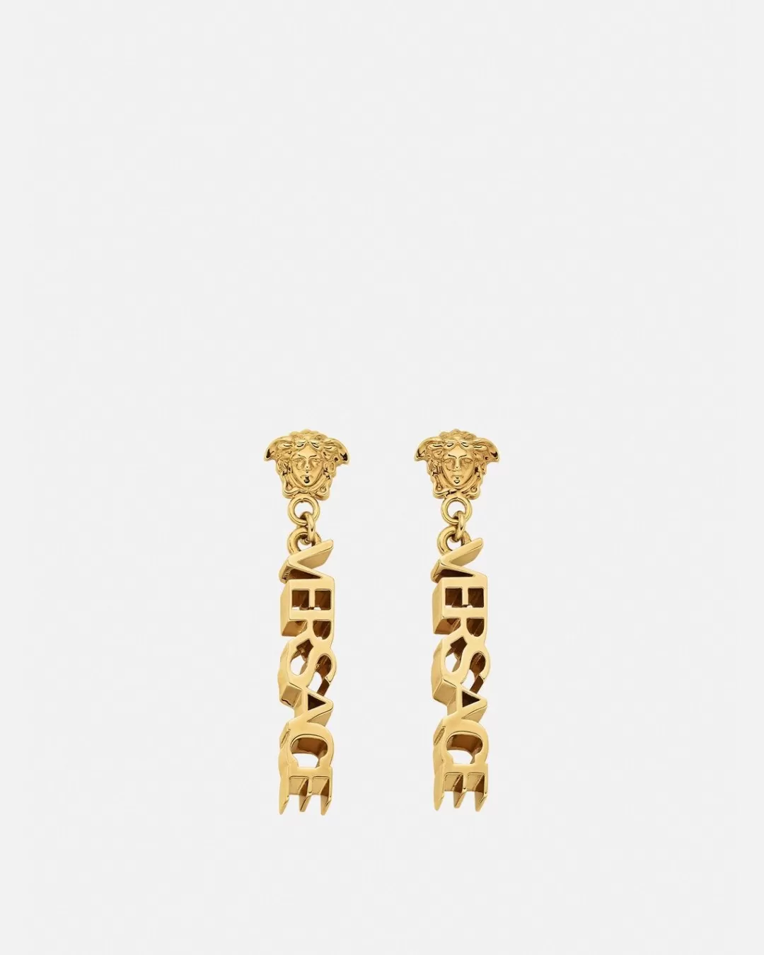 La Medusa Logo Drop Earrings*Versace New