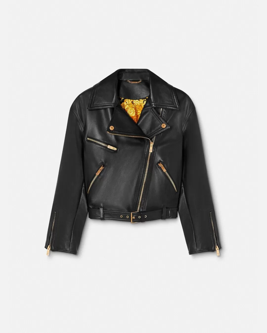 Leather Biker Jacket*Versace Best Sale