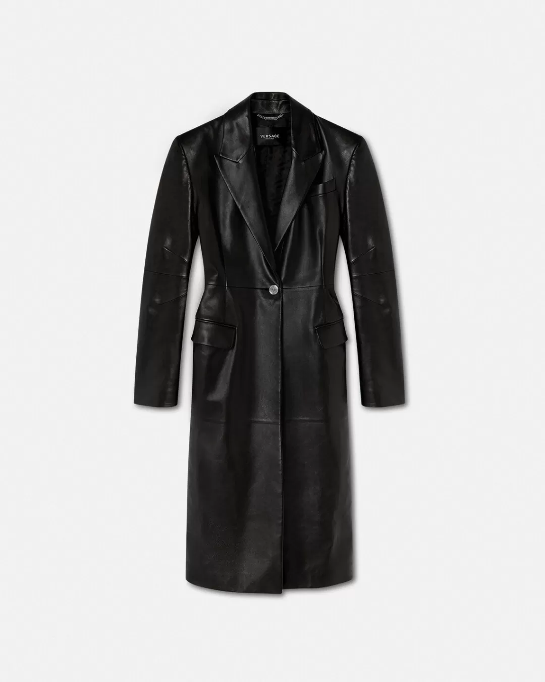 Leather Long Coat*Versace Discount