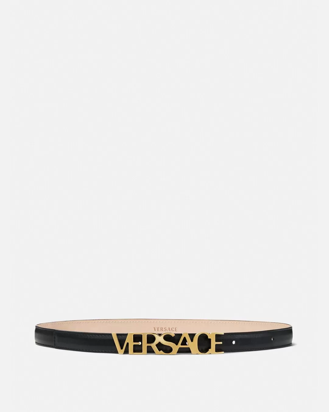 Logo Thin Leather Belt*Versace Clearance