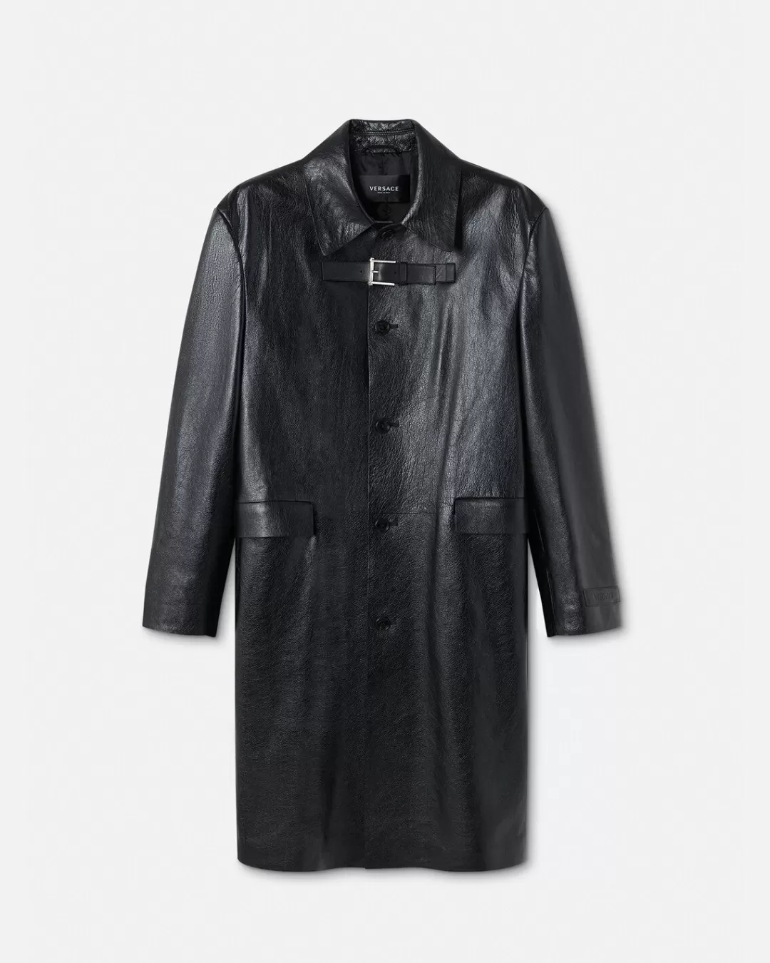 Long Leather Coat*Versace Cheap