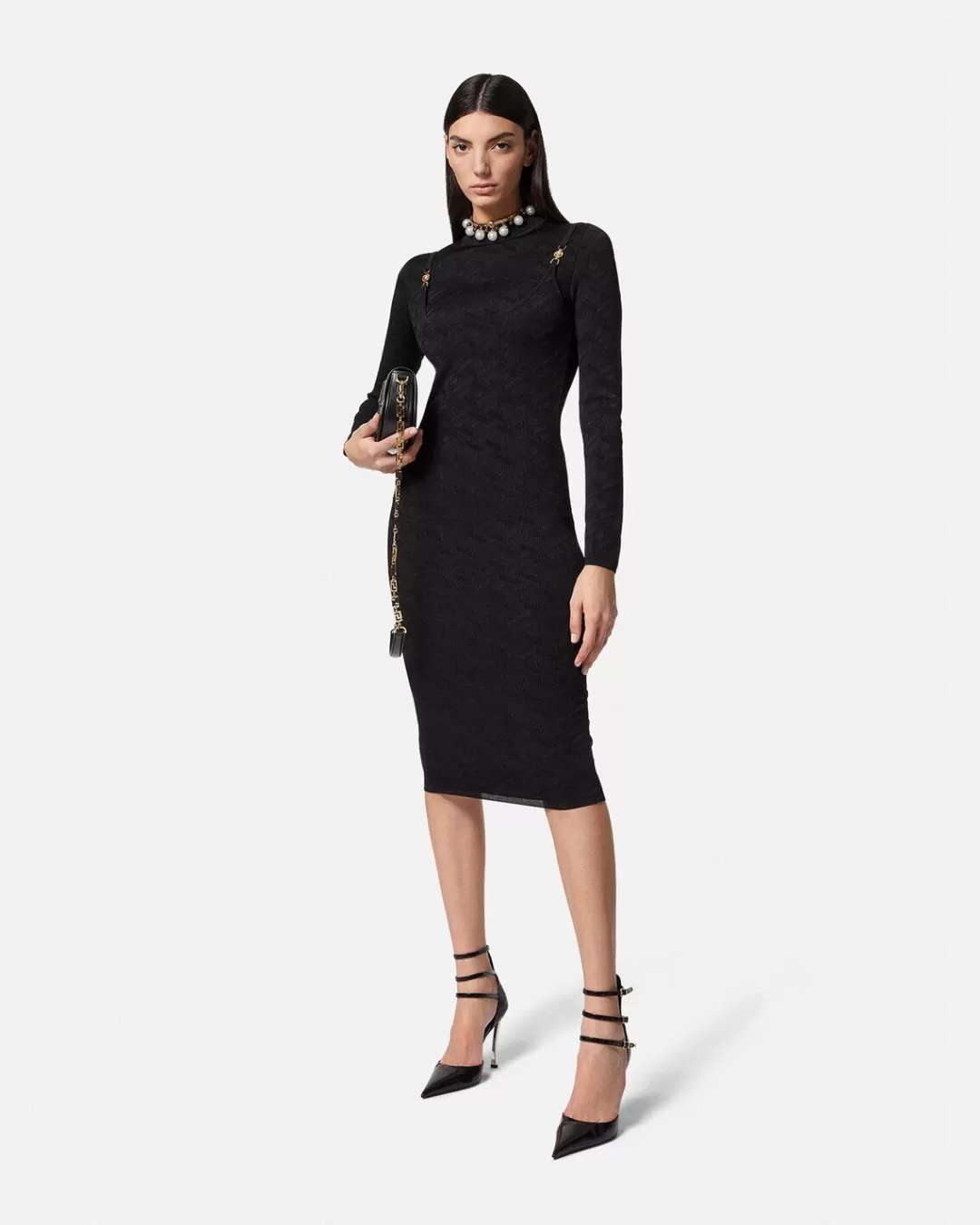 Medusa '95 La Greca Knit Midi Dress*Versace Discount