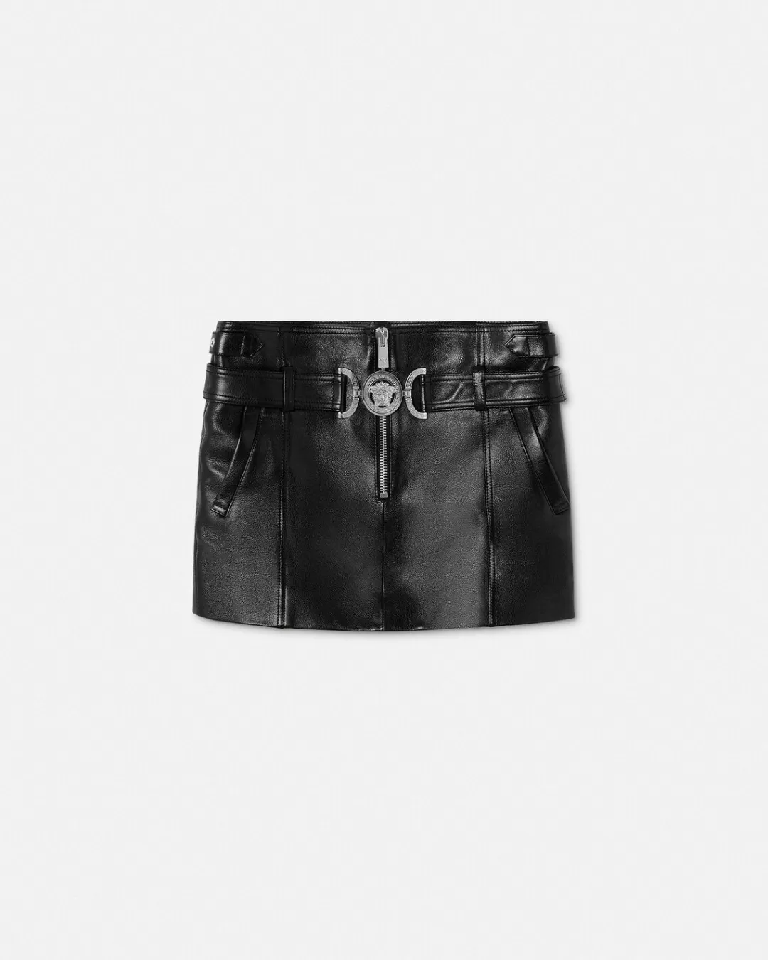 Medusa '95 Leather Mini Skirt*Versace Best