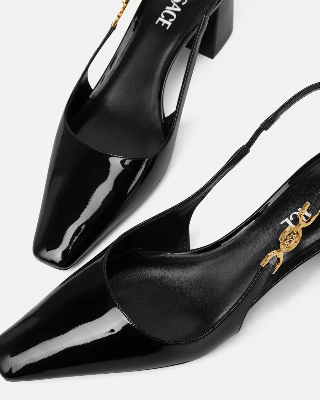 Medusa '95 Low Block Slingback Pumps*Versace Cheap