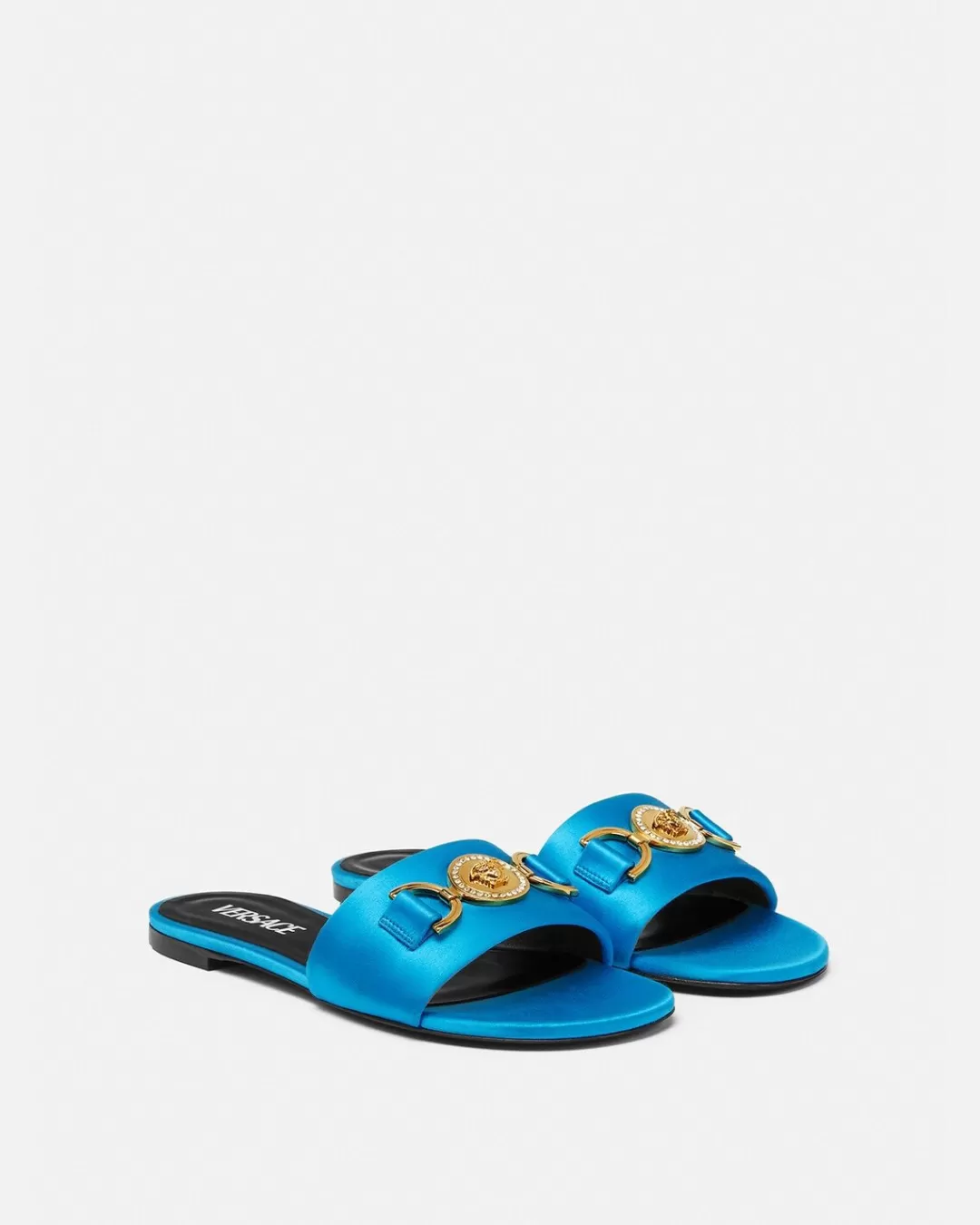 Medusa '95 Satin Flat Sandals*Versace Fashion