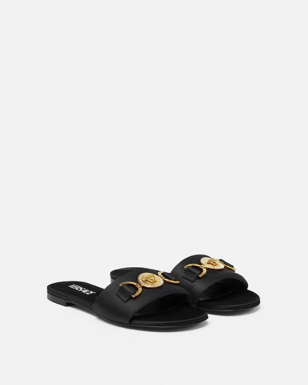 Medusa '95 Satin Flat Sandals*Versace Online