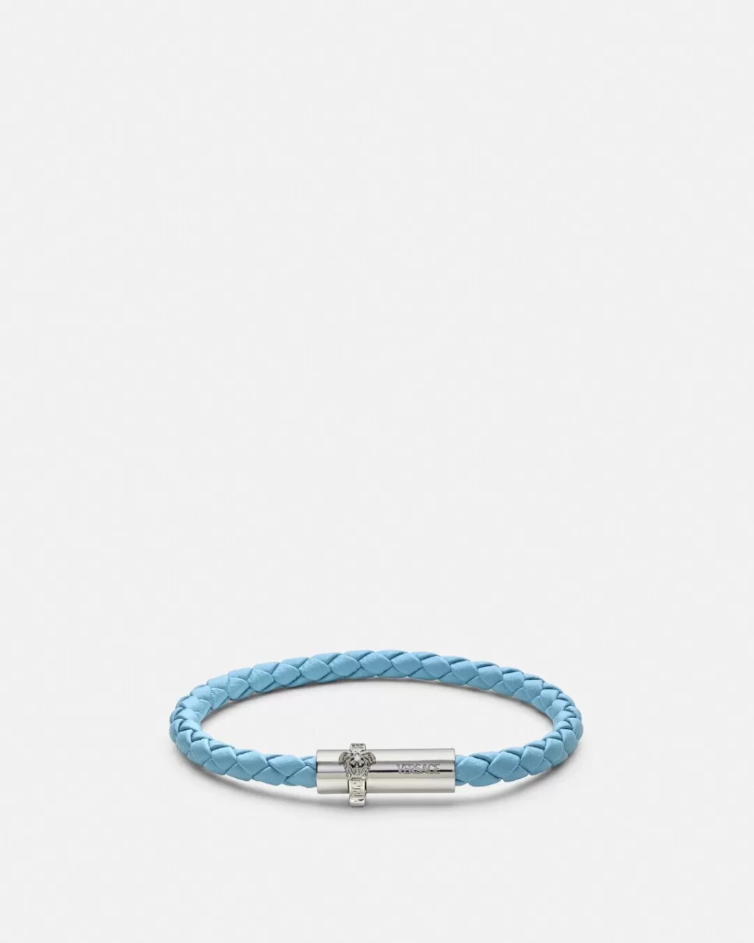 Medusa Braided Leather Bracelet*Versace Clearance