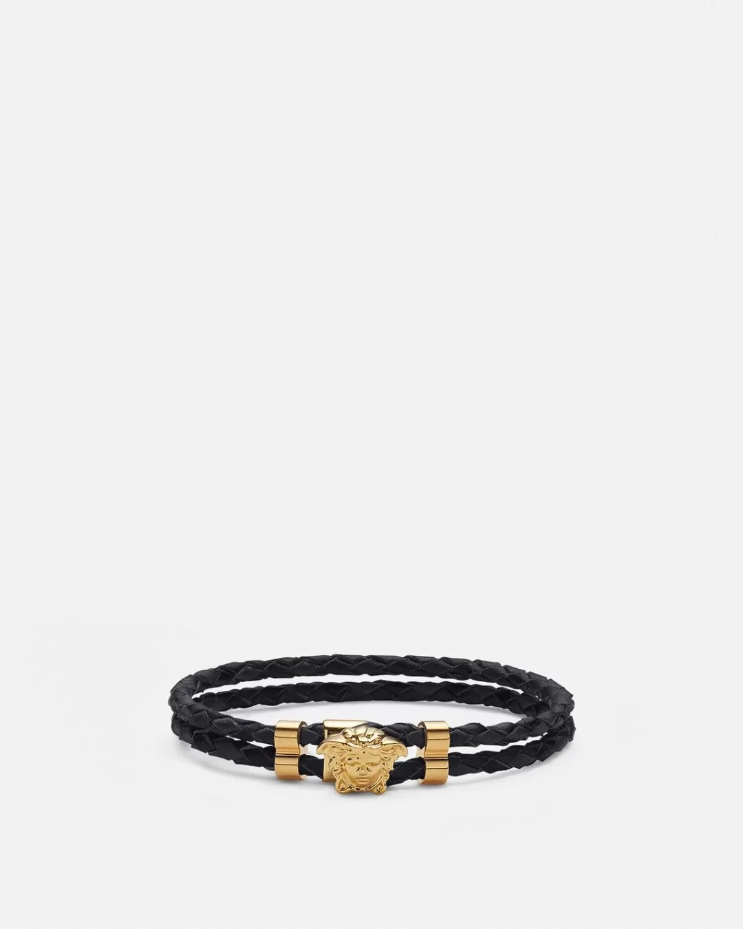 Medusa Braided Leather Bracelet*Versace Cheap