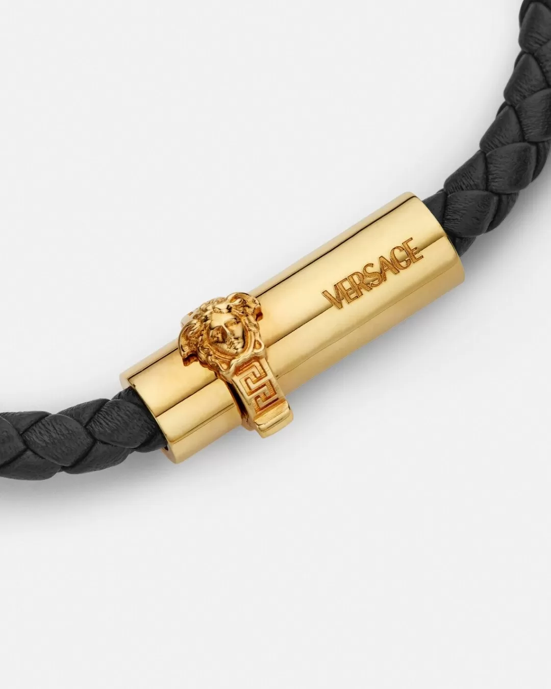 Medusa Braided Leather Bracelet*Versace Fashion