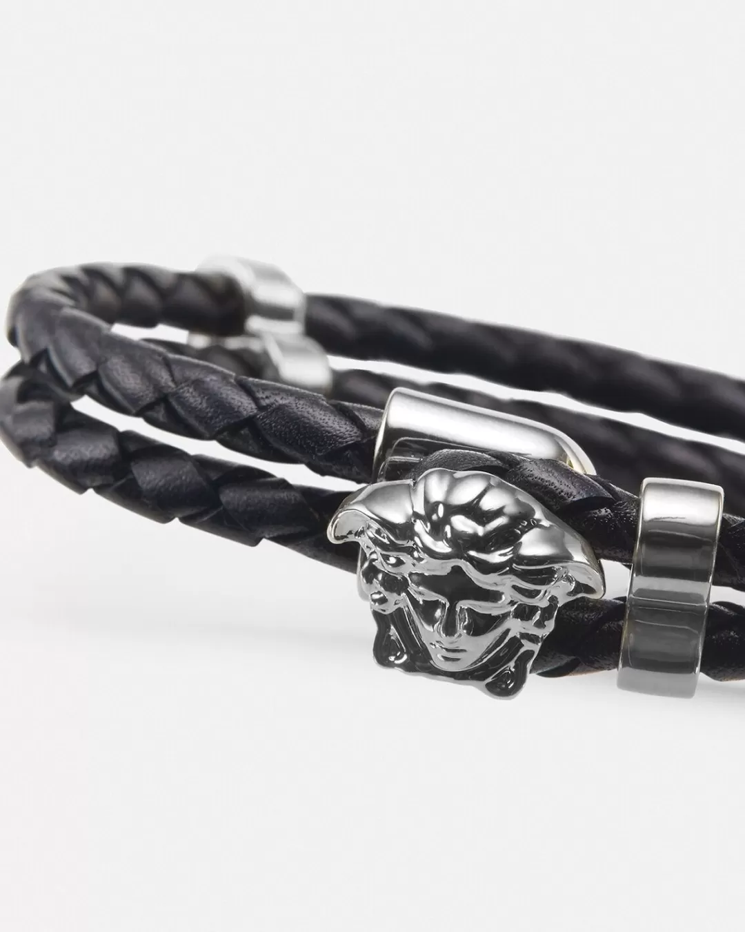 Medusa Braided Leather Bracelet*Versace Online