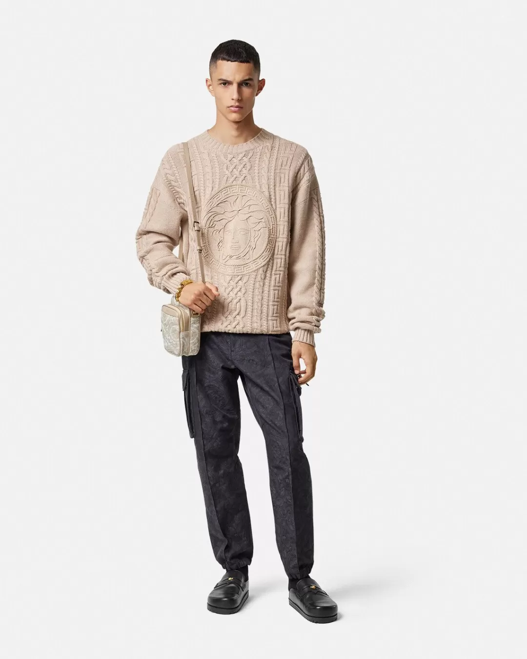 Medusa Cable-Knit Sweater*Versace Clearance