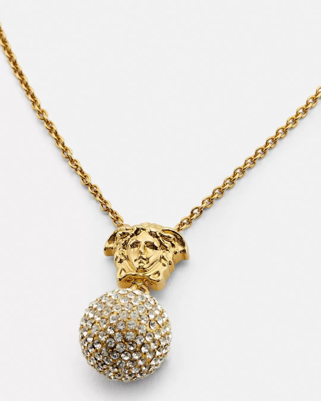 Medusa Crystal Ball Necklace*Versace Sale