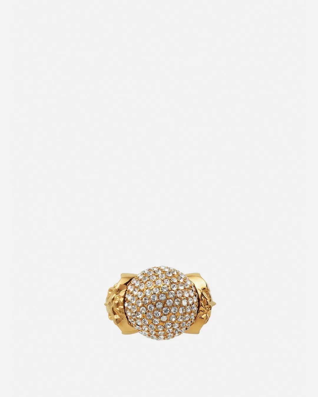 Medusa Crystal Ball Ring*Versace Store