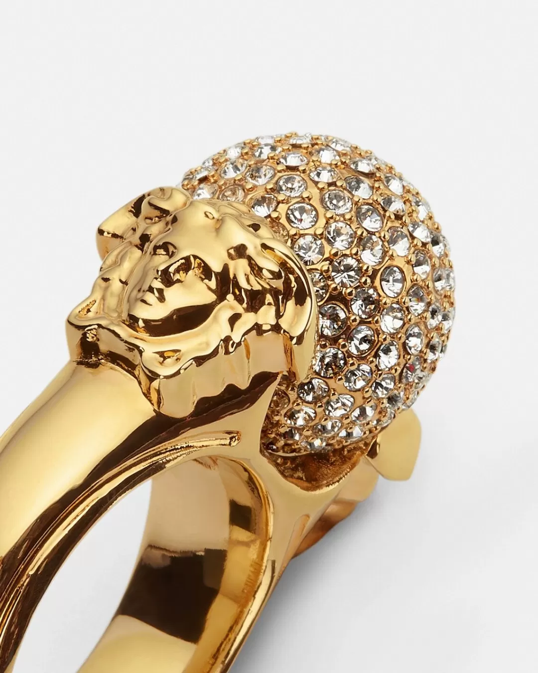 Medusa Crystal Ball Ring*Versace Store