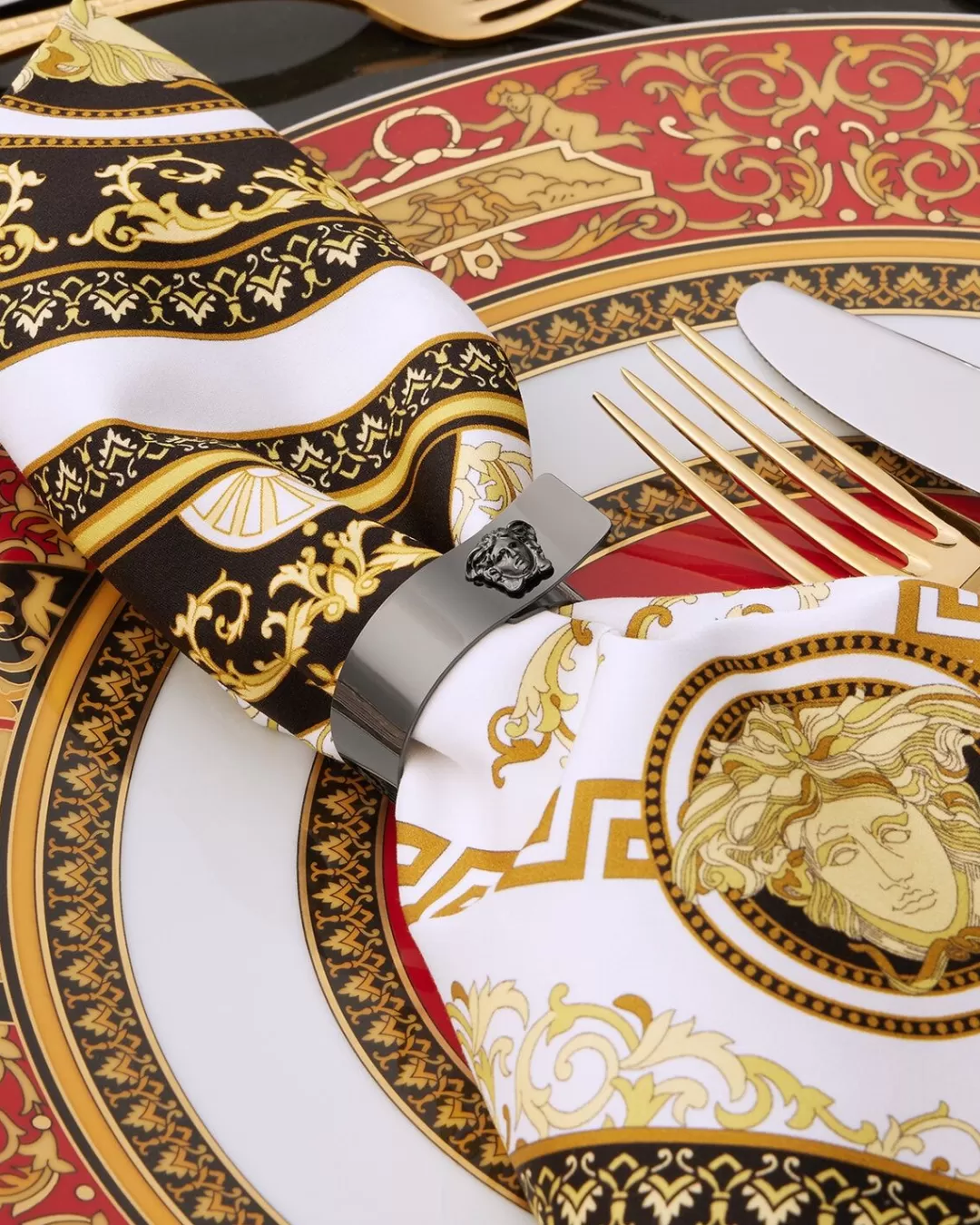 Medusa Napkin Ring 4-Set*Versace Outlet