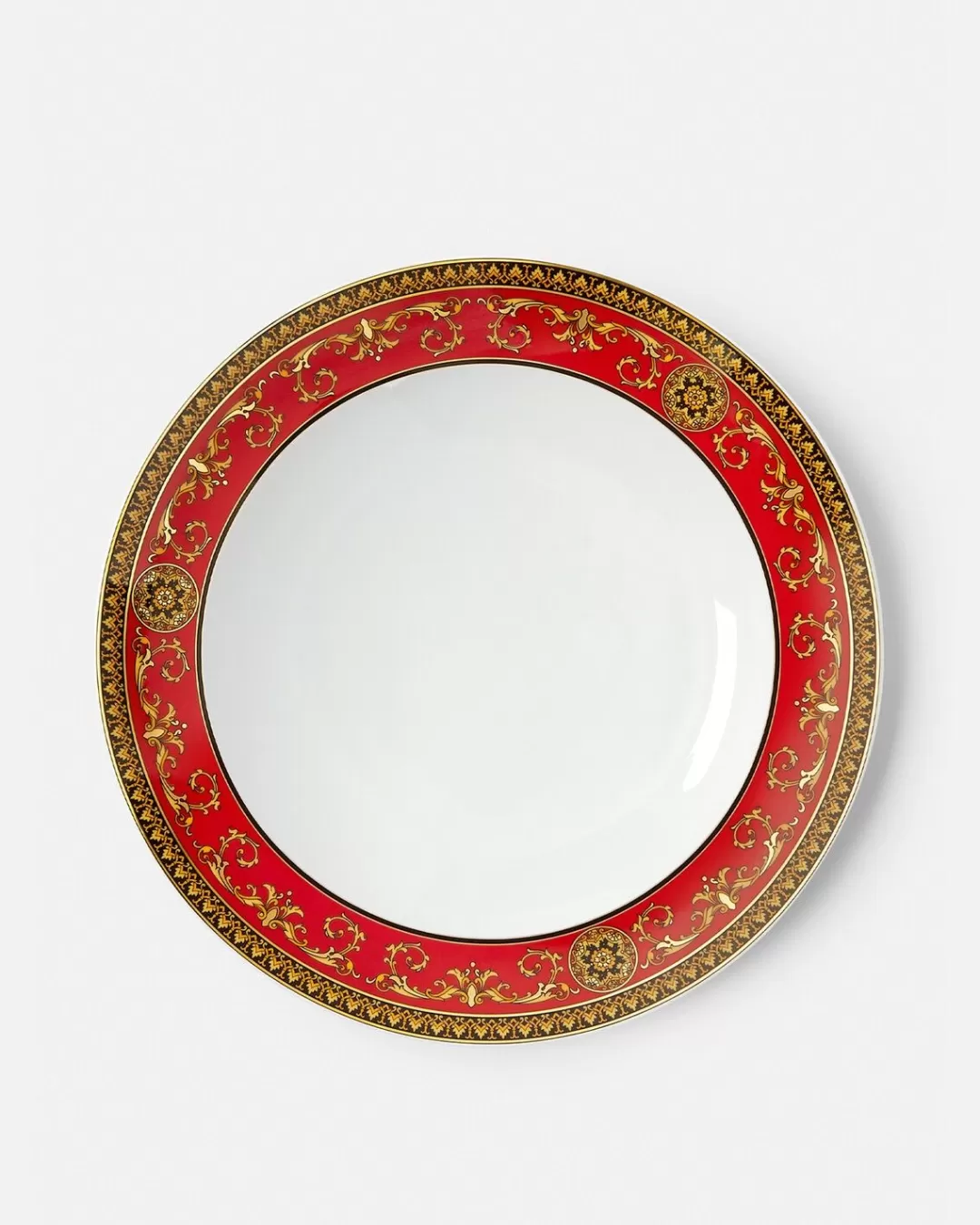 Medusa Red Dinner Plate 27 Cm*Versace Clearance