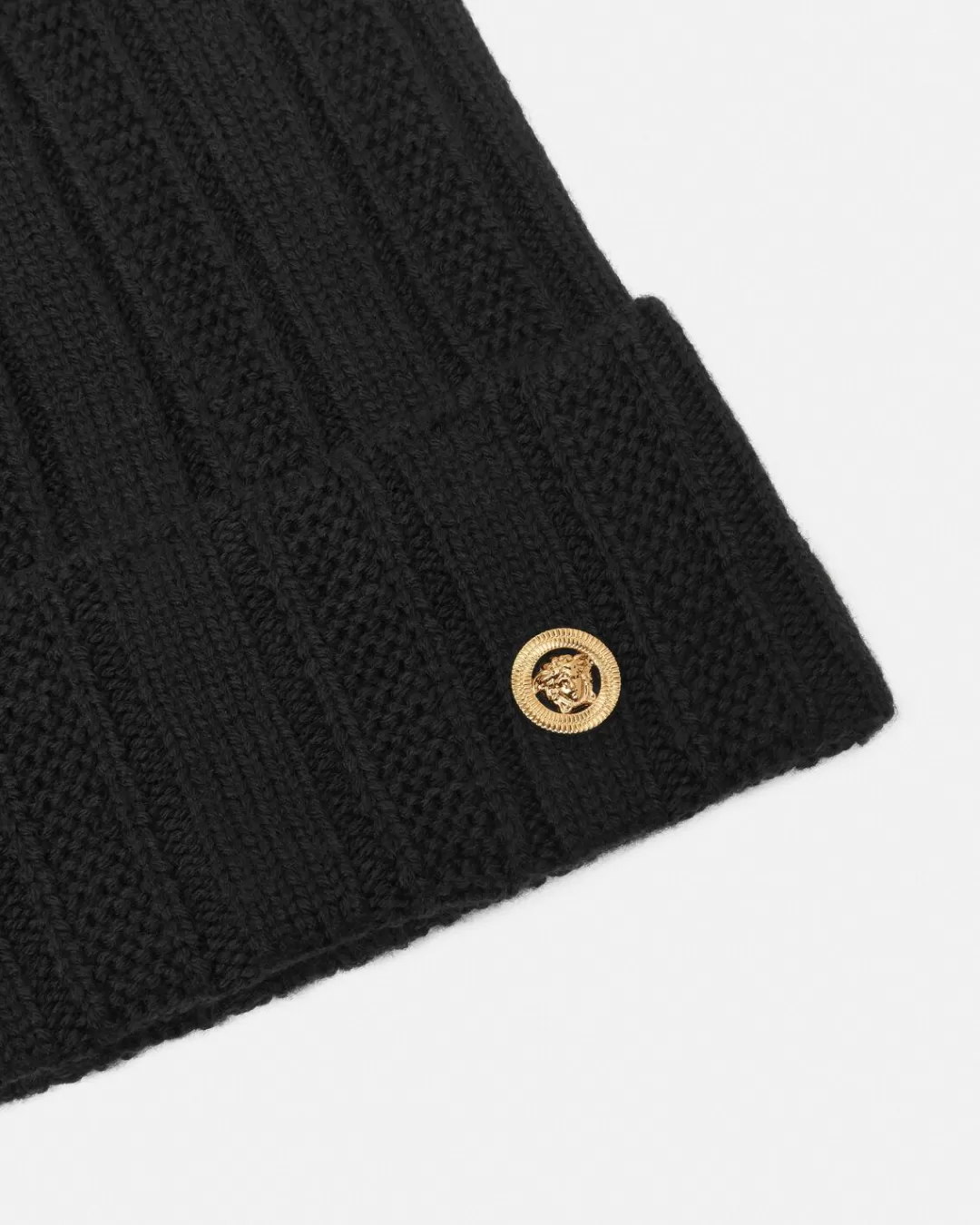 Medusa Ribbed Knit Beanie*Versace Store