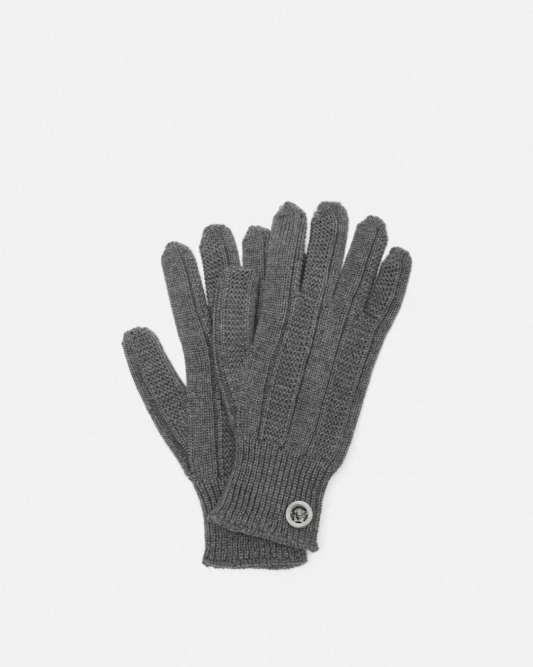 Medusa Ribbed Knit Gloves*Versace Fashion