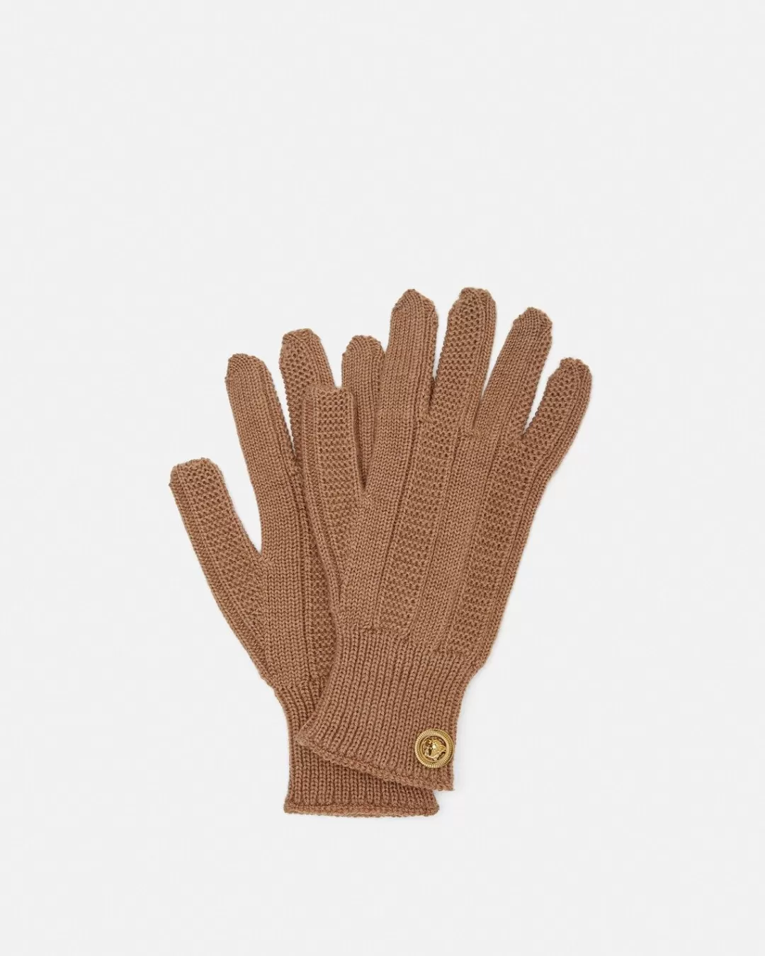 Medusa Ribbed Knit Gloves*Versace Sale