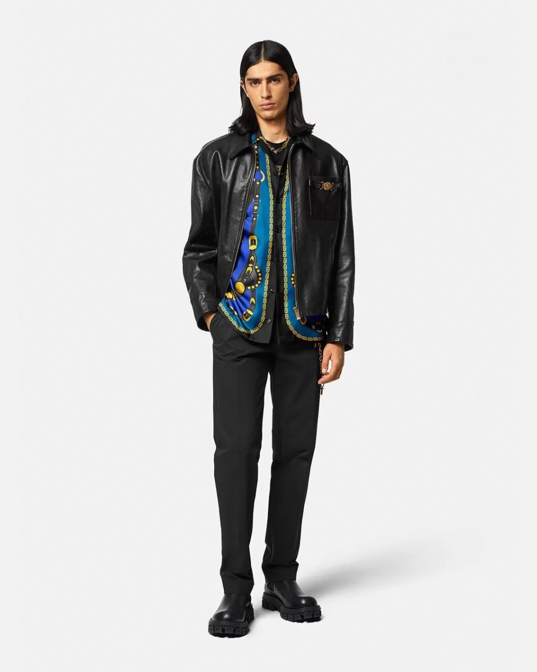 Medusa Saddle Silk Shirt*Versace Best