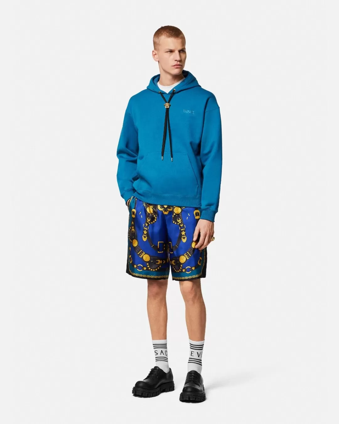 Medusa Saddle Silk Shorts*Versace Discount