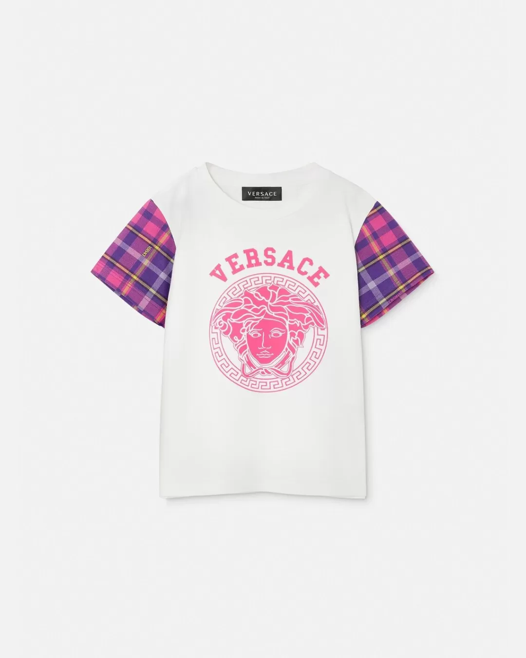 Medusa Tartan Kids T-Shirt*Versace Shop