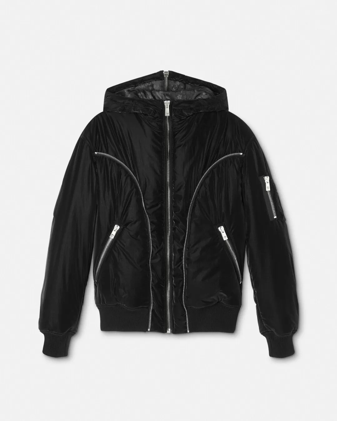 Nylon Zip Puffer Jacket*Versace Cheap