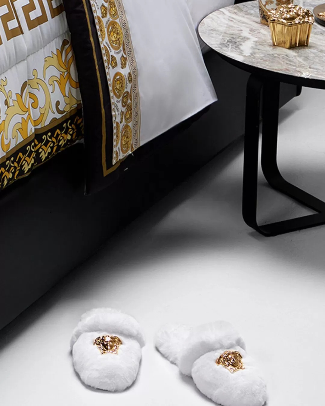 Palazzo Faux-Fur Slippers*Versace Flash Sale