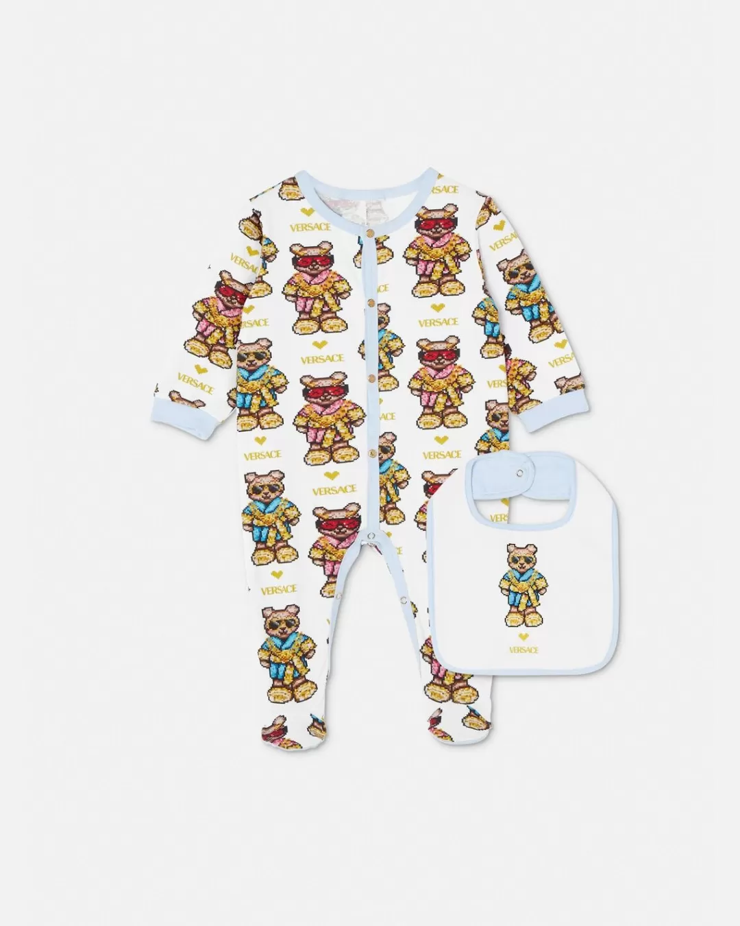 Pixel Teddy Baby Sleepsuit Set*Versace Store