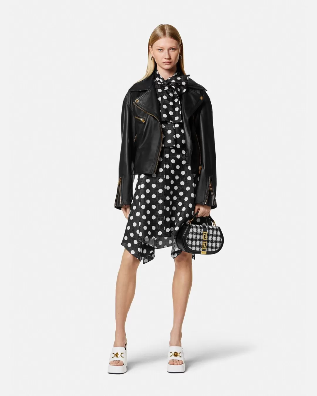 Polka Dot Shirt Dress*Versace Flash Sale