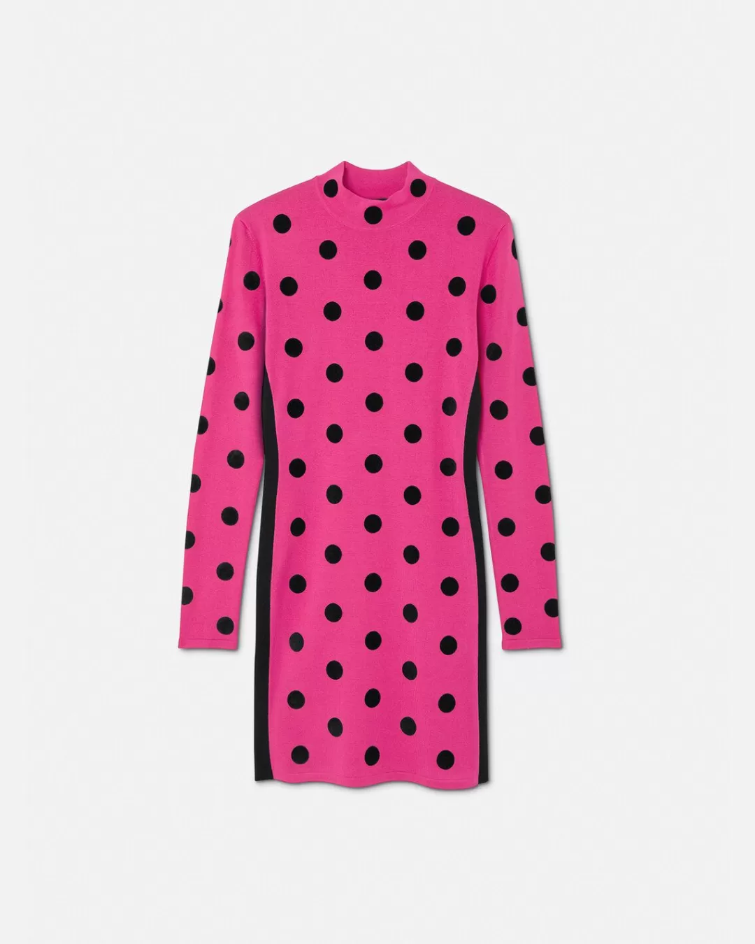 Polka Dot Turtleneck Knit Midi Dress*Versace Cheap