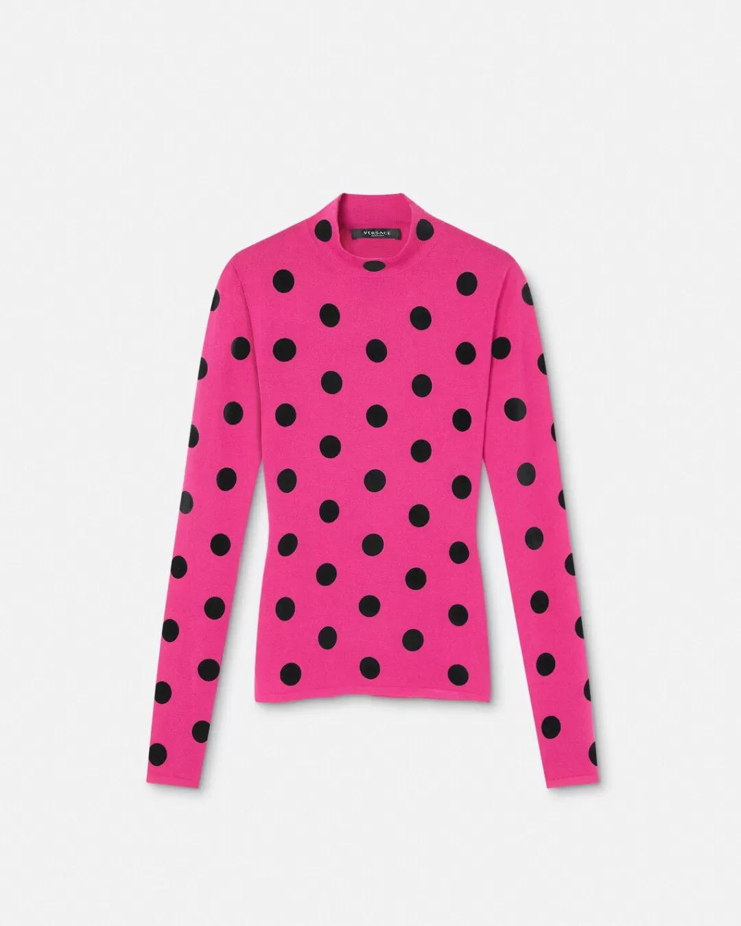 Polka Dot Turtleneck Sweater*Versace Fashion