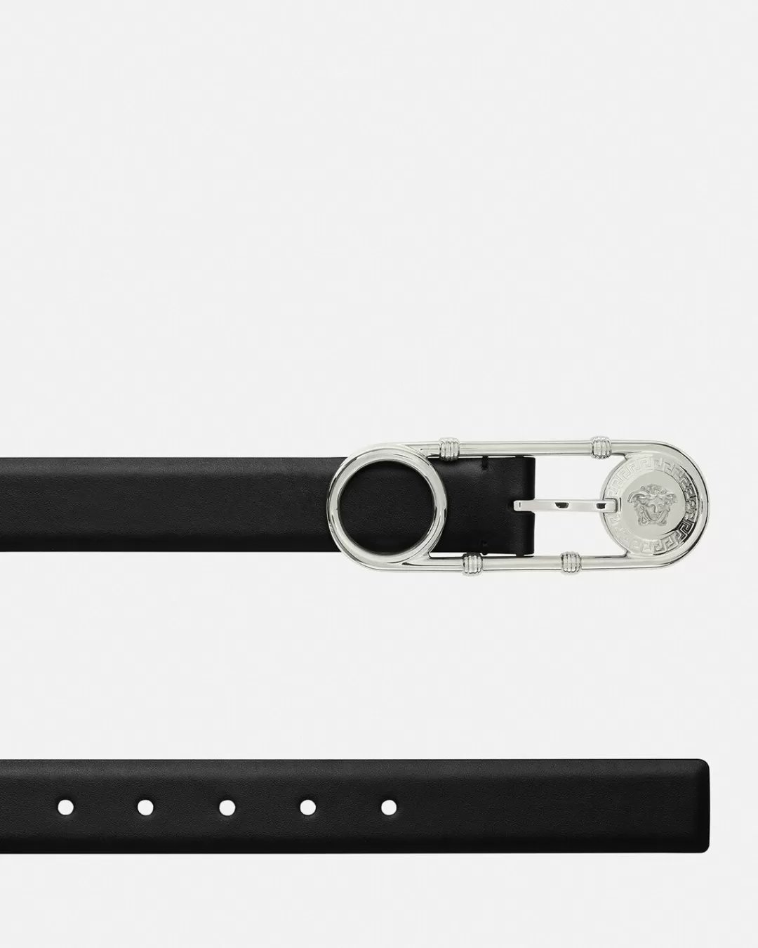 Safety Pin Leather Belt*Versace Clearance