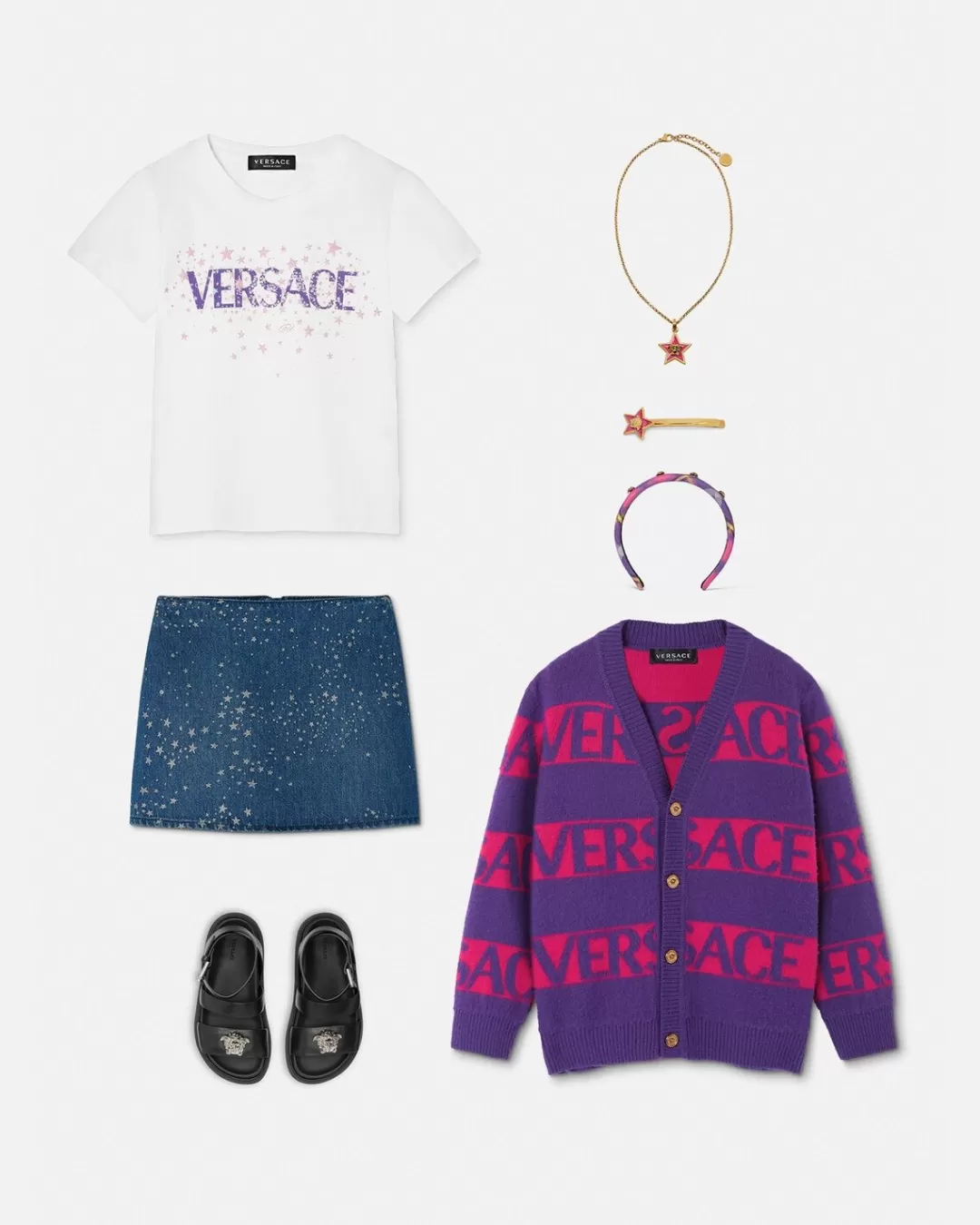 Stars Kids Denim Skirt*Versace Cheap