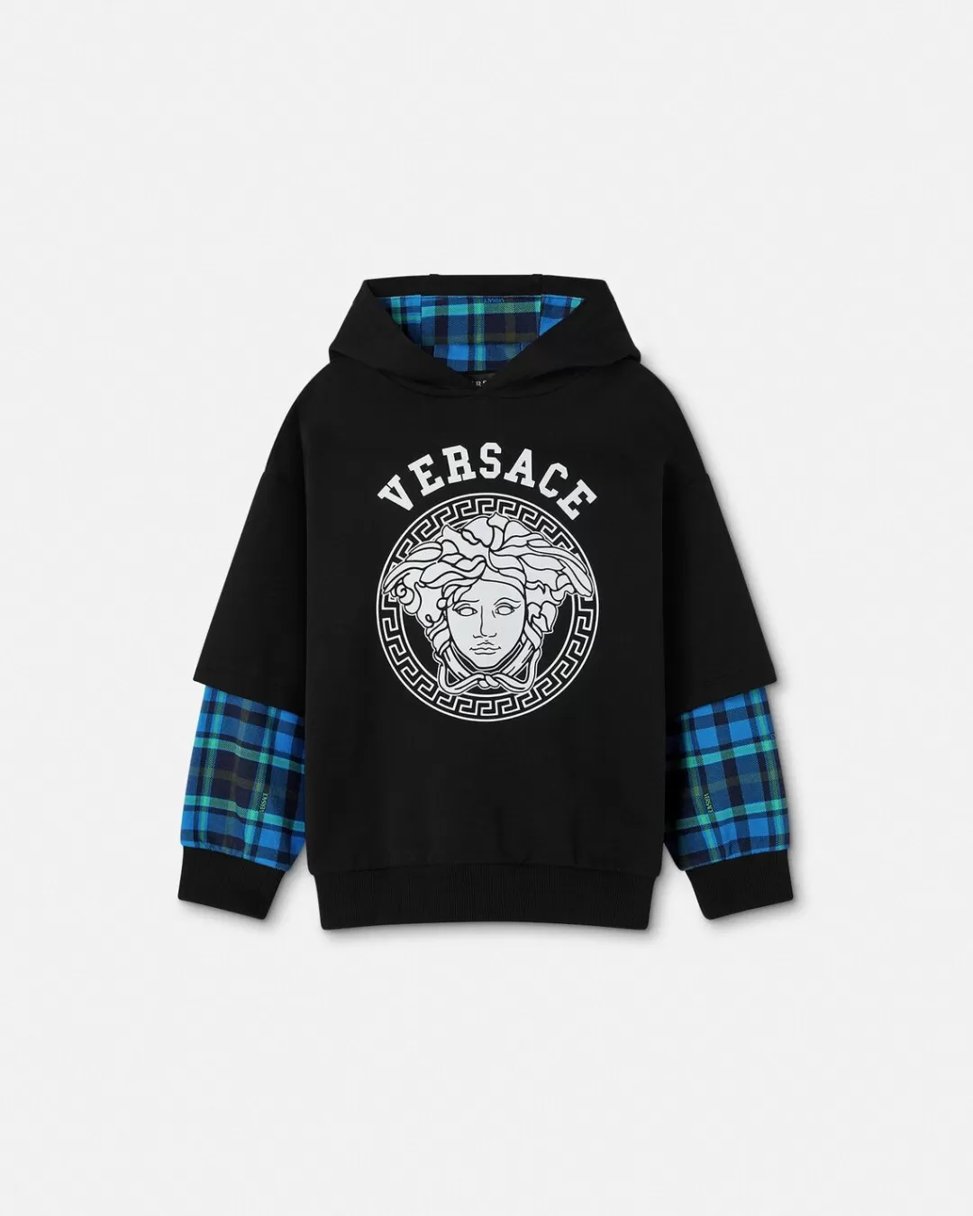 Tartan Medusa Kids Hoodie*Versace Flash Sale