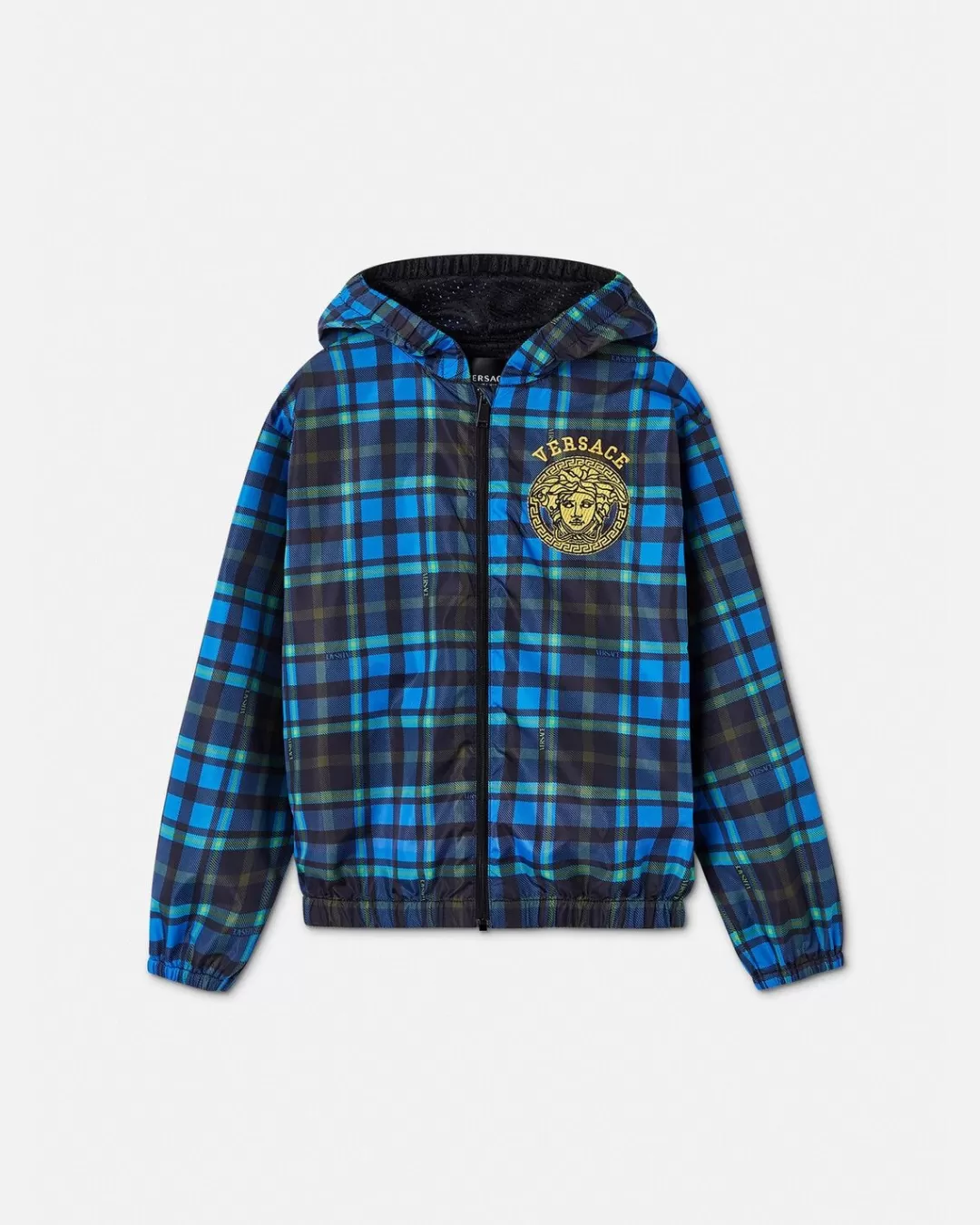 Tartan Medusa Kids Windbreaker Jacket*Versace Online