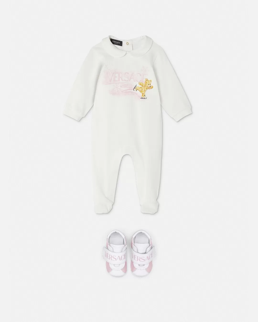 Teddy On Ice Baby Sleepsuit*Versace Flash Sale