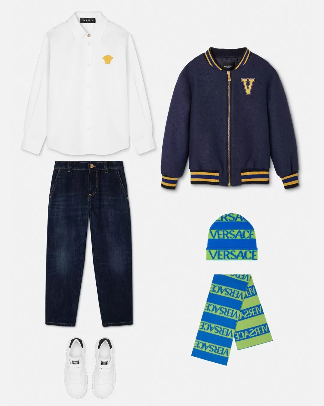 Varsity Logo Kids Jacket*Versace Sale