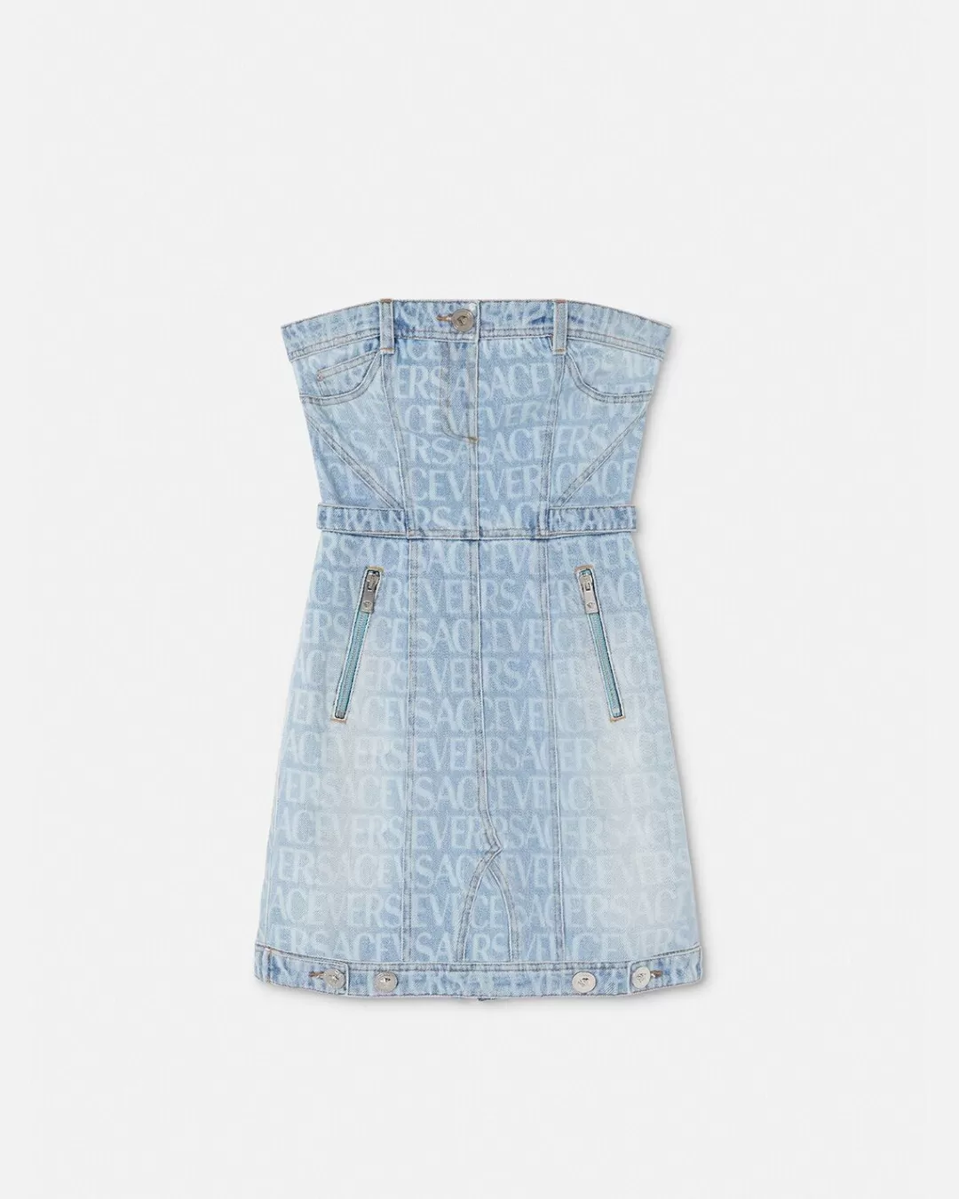 Allover Denim Mini Dress*Versace Best Sale