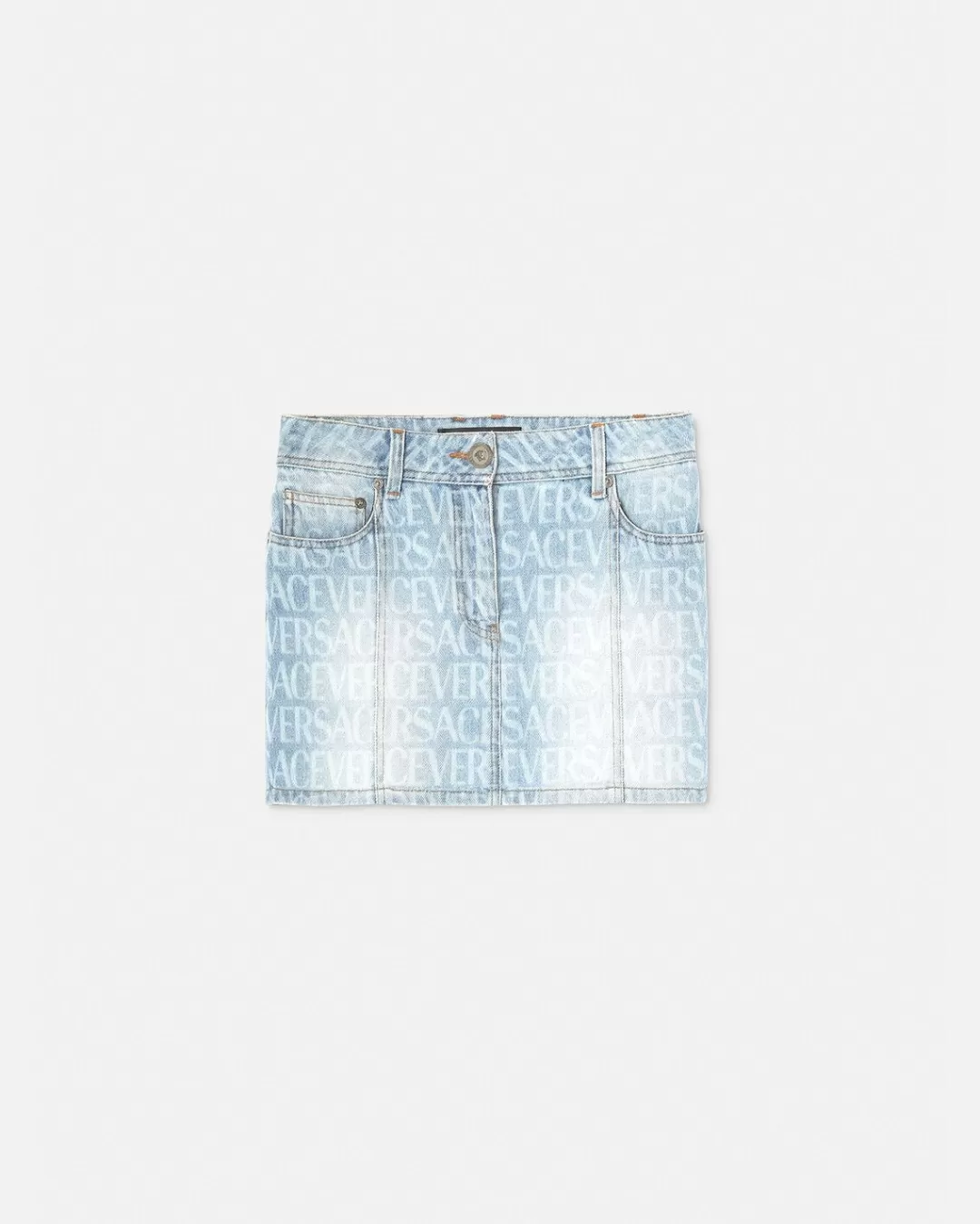 Allover Denim Mini Skirt*Versace Cheap