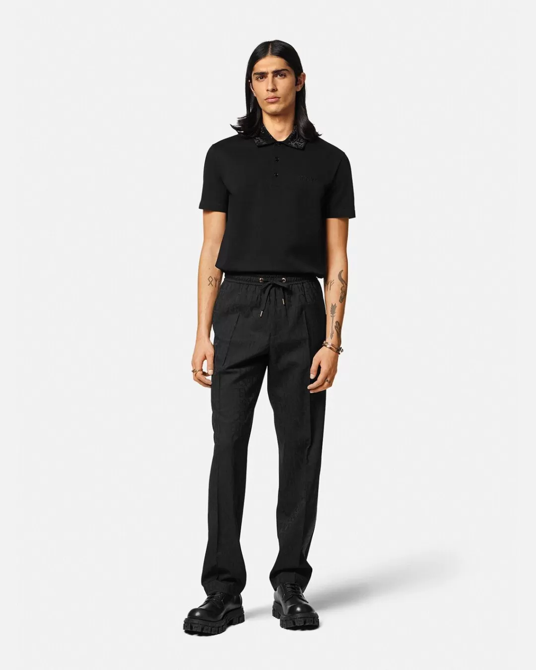 Allover Drawstring Trousers*Versace Discount