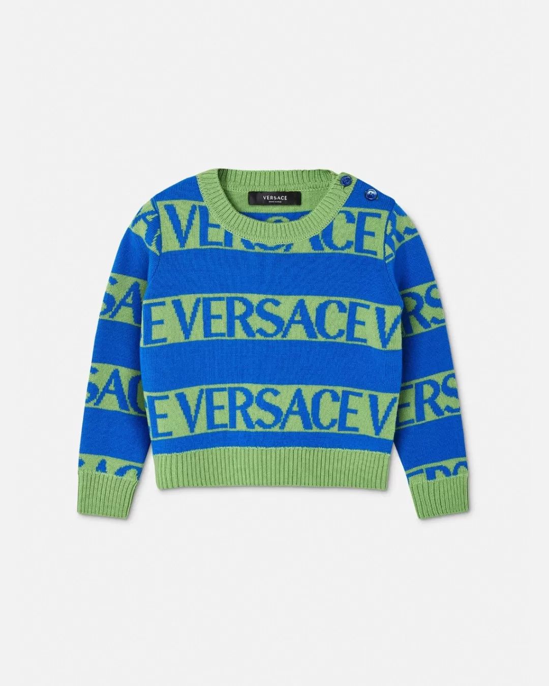 Allover Striped Baby Sweater*Versace Outlet